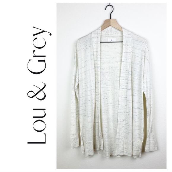 Lou & GreyOatmeal Heathered Long Cardigan - Picture 7 of 7